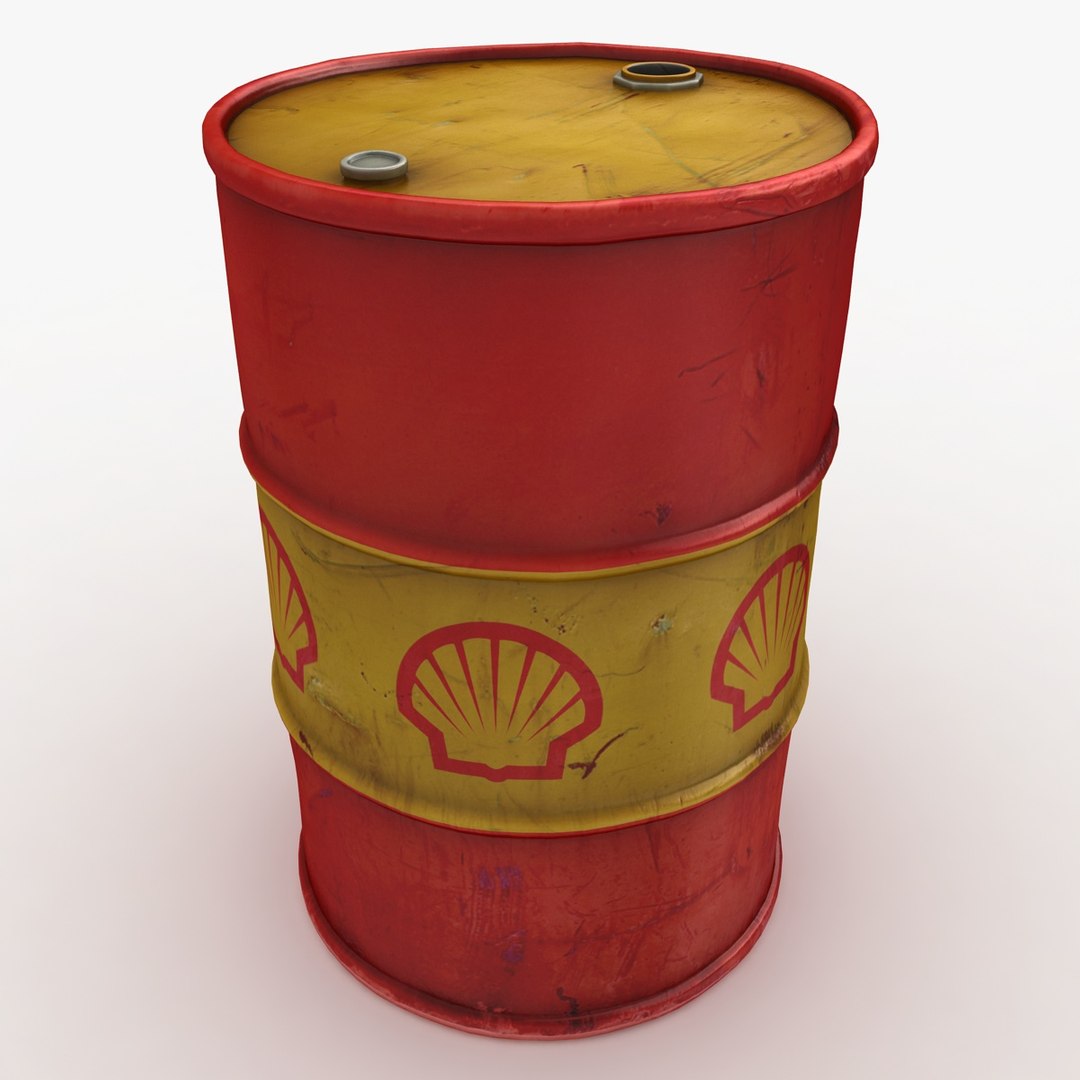 Realistic Oil Barrel Shell 3d 3ds
