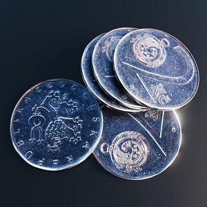3D Coin Czech crowns