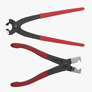Two types of pliers: for ear-type clamps and screwless clamps.