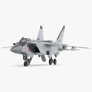 Mikoyan MiG-31 Supersonic Interceptor Aircraft Rigged for Maya