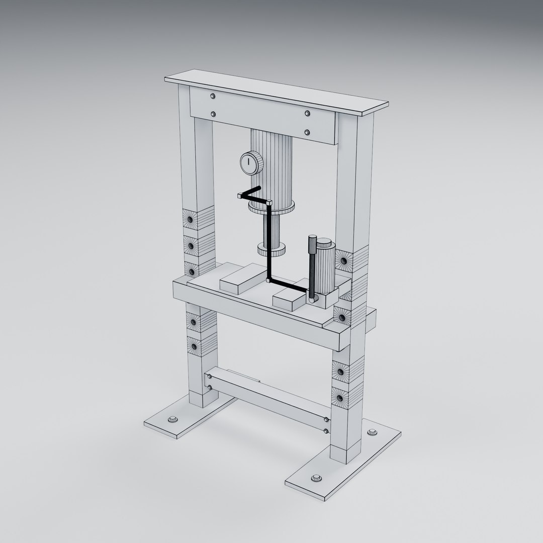 3D Hydraulic Workshop Press model https://p.turbosquid.com/ts-thumb/4W/ox6YUV/TL/06_wireframe/jpg/1788954676/1920x1080/fit_q87/3ee5c266c43eb4d6d8357c7d9e93524d1888546e/06_wireframe.jpg