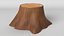 3D cartoon tree stump
