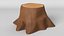 3D cartoon tree stump