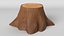 3D cartoon tree stump