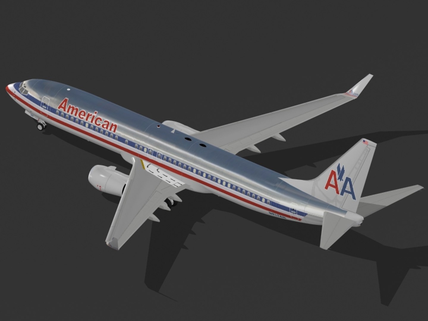 Boeing 737-800 American Airlines 3d Model