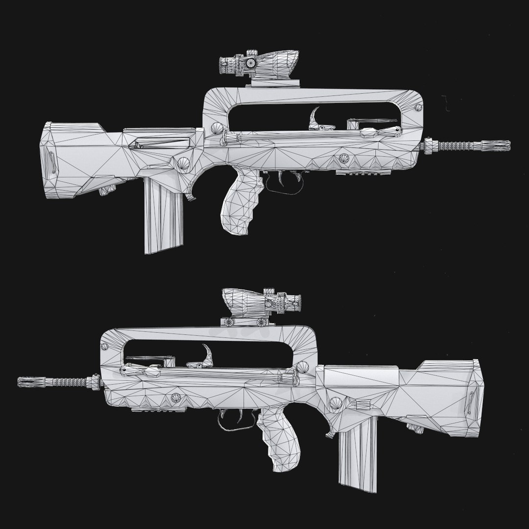Famas F1 Assault Rifle 3D Model - TurboSquid 1227712