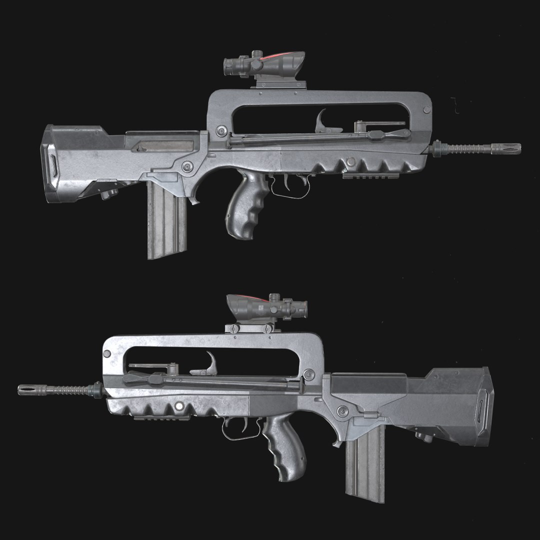 Famas F1 Assault Rifle 3D Model - TurboSquid 1227712