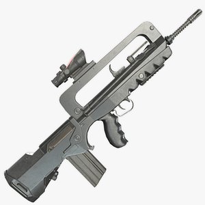 famas f1 assault rifle 3D model