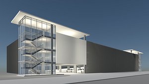 3D Parking garage building 25-23
