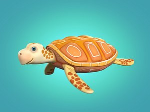 LowPoly Cartoon Sea Turtle