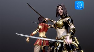 Assassins girls 3D model