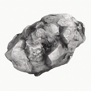 3D meteor asteroid rock 4k model