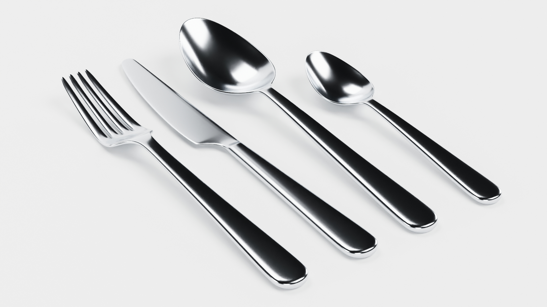 Cutlery Set 3D Model - TurboSquid 1942643