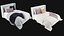 Modernes 3D-Bett mit zwei verschiedenen Variationen 3D-Modell