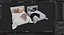 Modernes 3D-Bett mit zwei verschiedenen Variationen 3D-Modell