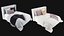 Modernes 3D-Bett mit zwei verschiedenen Variationen 3D-Modell