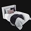 Modernes 3D-Bett mit zwei verschiedenen Variationen 3D-Modell