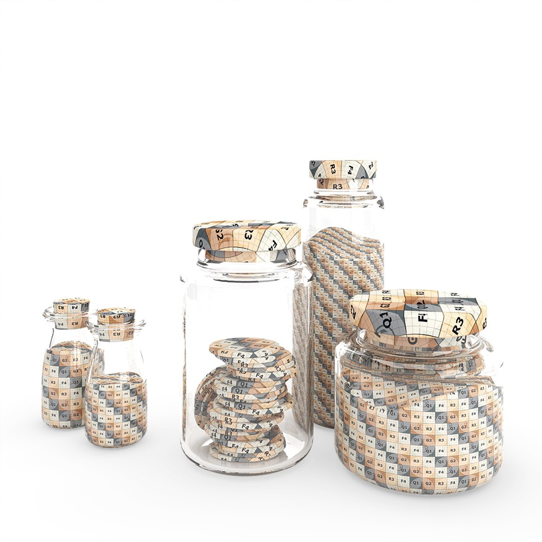 3D kitchen glass jars https://p.turbosquid.com/ts-thumb/4X/HUXhgj/8Urpe8QR/2k_glassjars_preview_ch_01/jpg/1594573306/1920x1080/fit_q87/30faf44497a2540928957a2350a9e3940831b8cf/2k_glassjars_preview_ch_01.jpg