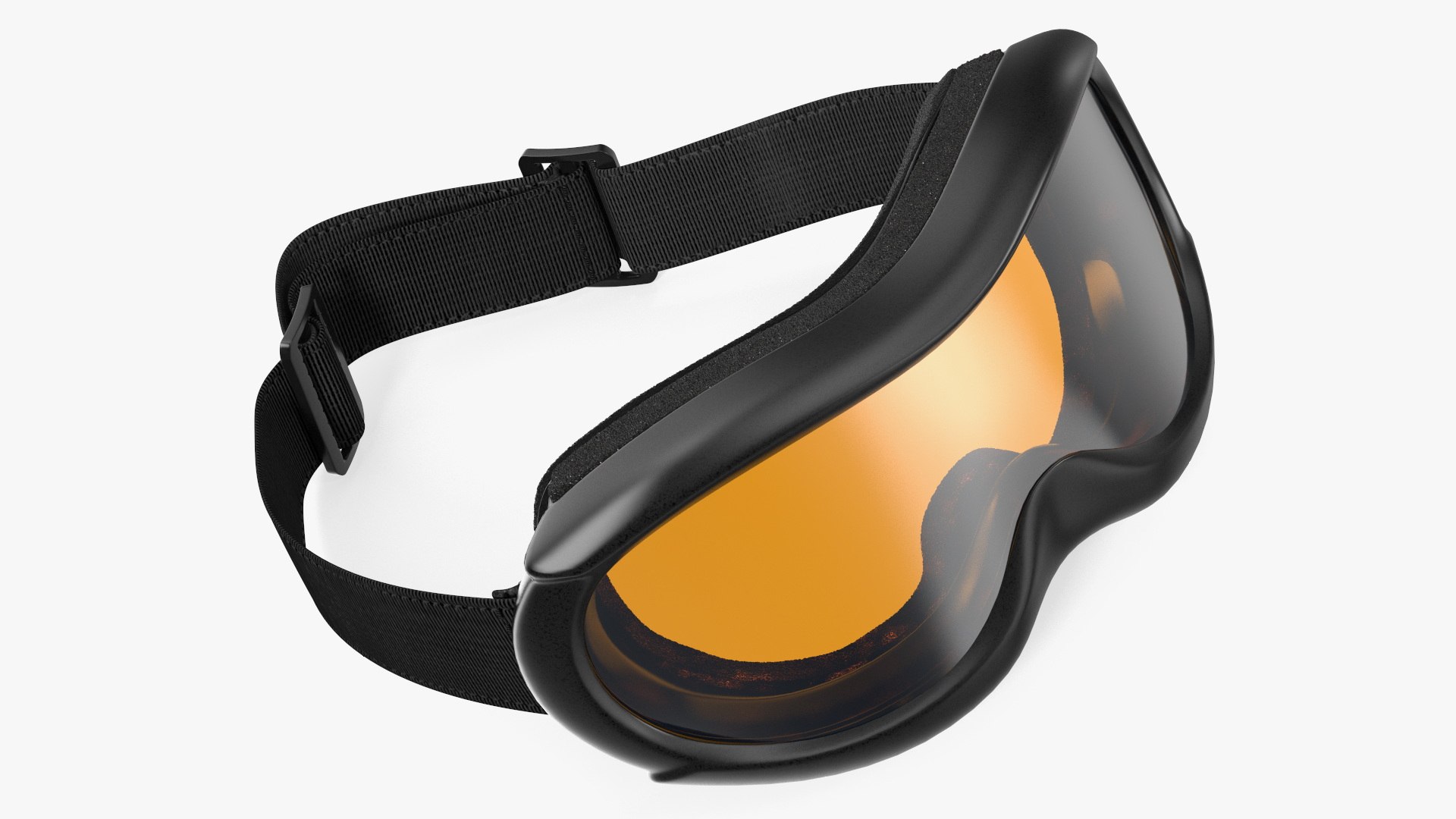 Ski Goggles Yellow Glass 3D model preview