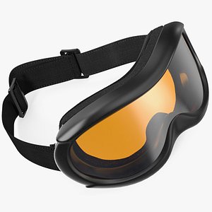 Ski Goggles Yellow Glass model