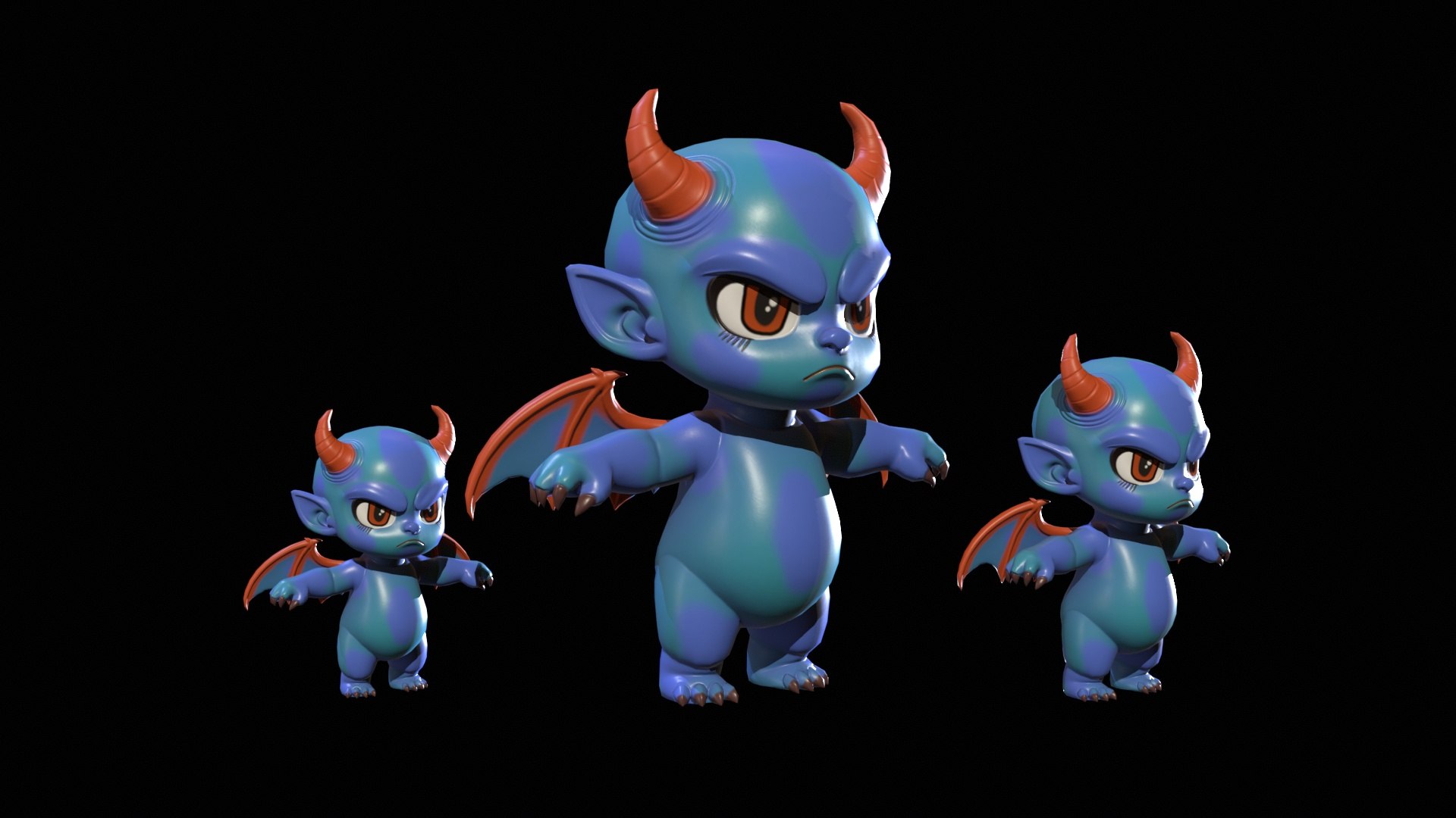 ChibiDemon4Pack1 3D Model - TurboSquid 2544907