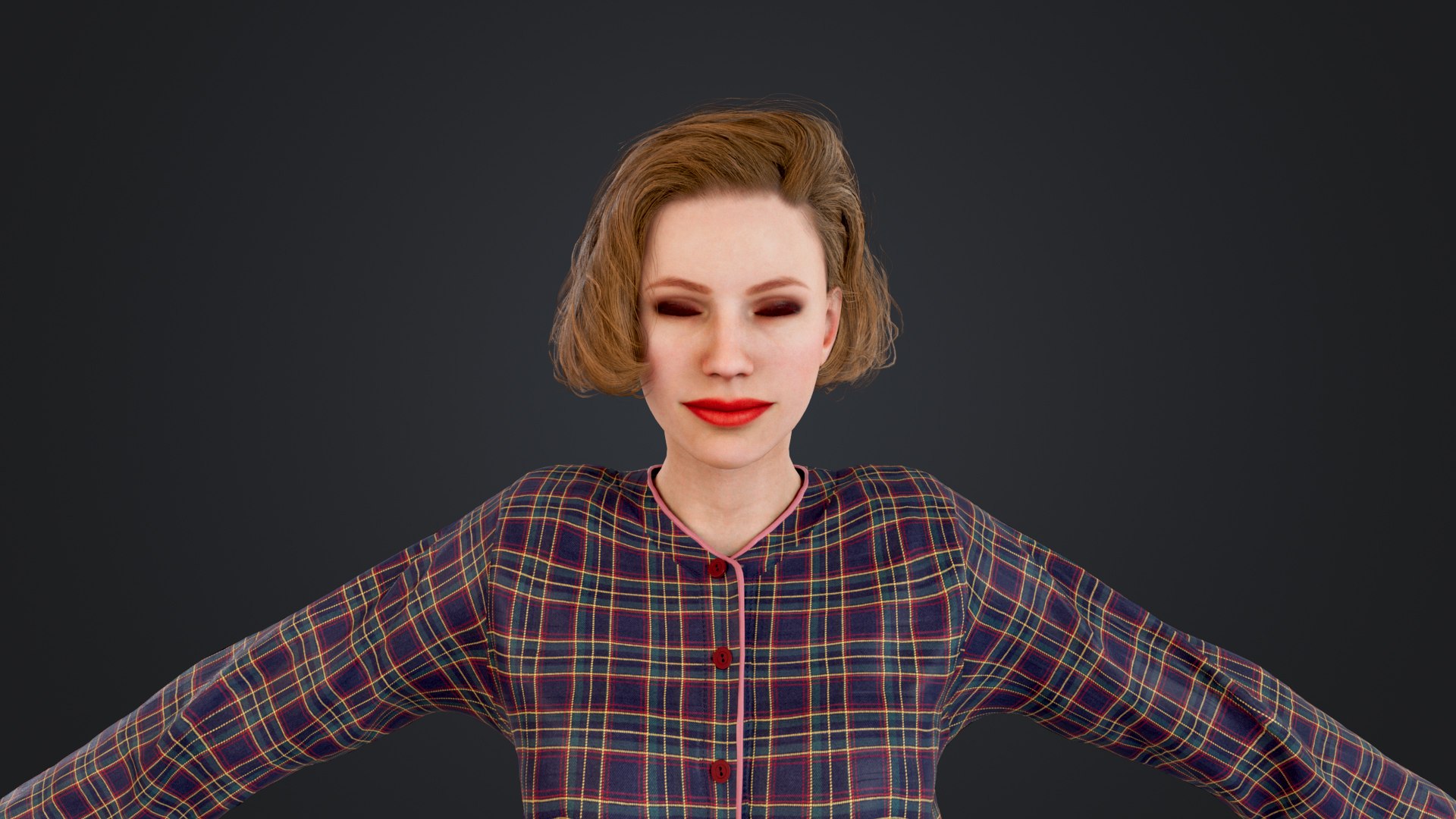 3D Pajama Girl - TurboSquid 2429338