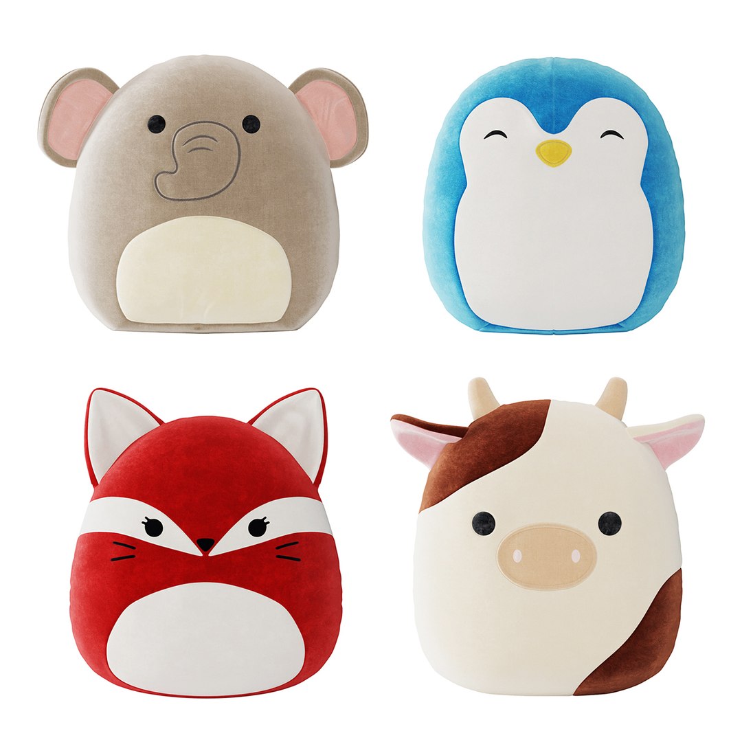3D Squishmallows Plush Toys Collection model https://p.turbosquid.com/ts-thumb/4X/c7jZpa/2U/plushtoys12/jpg/1688552595/1920x1080/fit_q87/3f71680492fe44e6a752b670648b66e989232036/plushtoys12.jpg