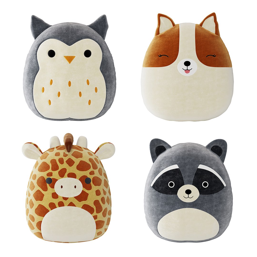 3D Squishmallows Plush Toys Collection model https://p.turbosquid.com/ts-thumb/4X/c7jZpa/3v/plushtoys11/jpg/1688552593/1920x1080/fit_q87/f0d1c662e06100342f1ba80235469b18d8f2a7e1/plushtoys11.jpg