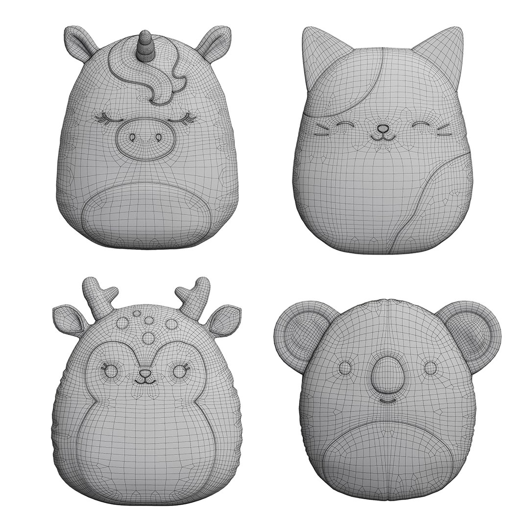 3D Squishmallows Plush Toys Collection model https://p.turbosquid.com/ts-thumb/4X/c7jZpa/ET/plushtoys10_wire/jpg/1688552591/1920x1080/fit_q87/029fa69111ba8885cf83ff921da79e811153c65a/plushtoys10_wire.jpg