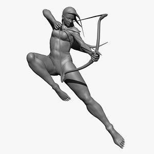 3d model female archer