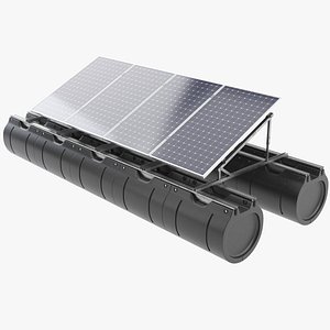 3D Floating Solar Panels model