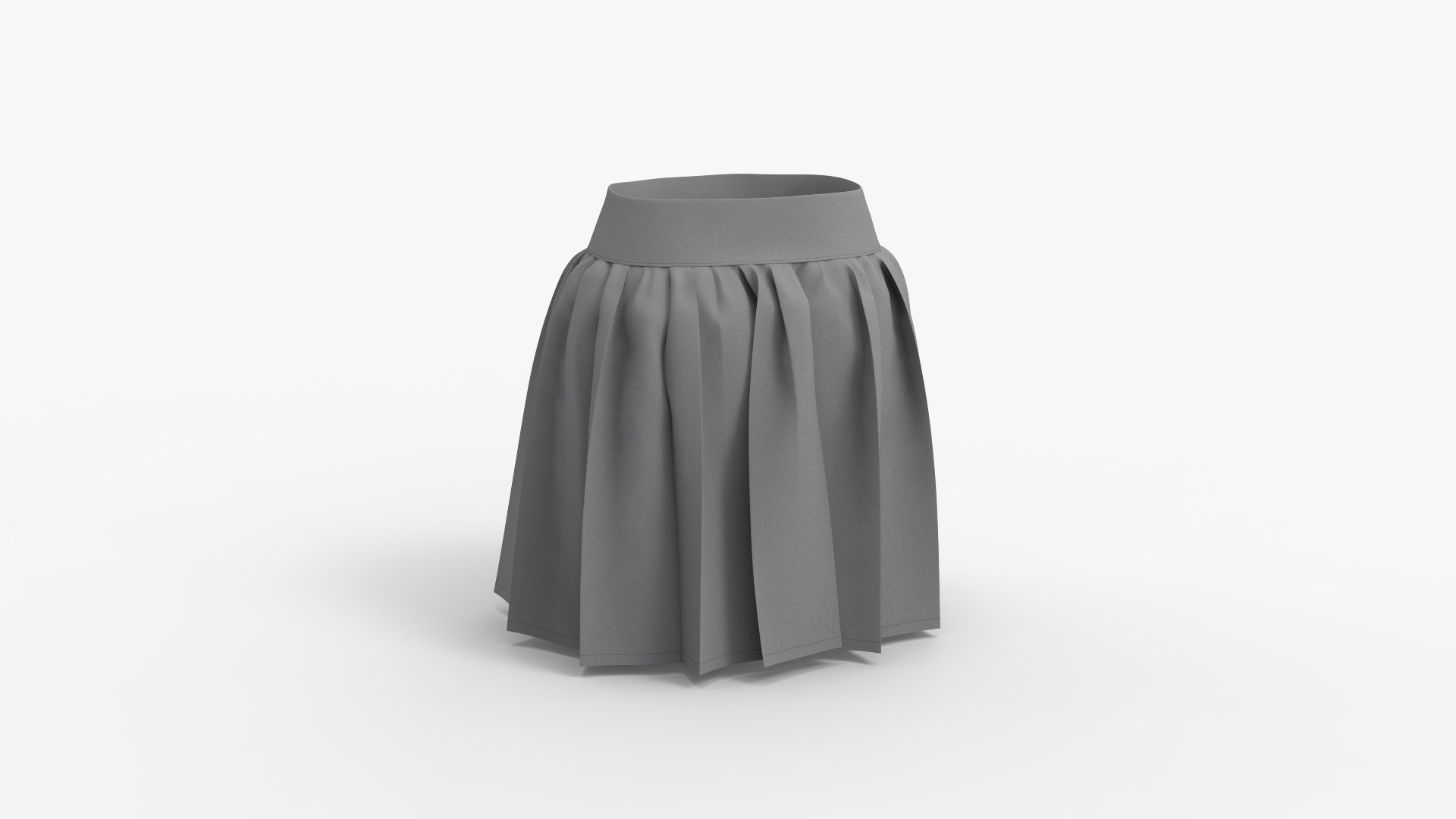 Pleated Skirt 3D Model - TurboSquid 2190451