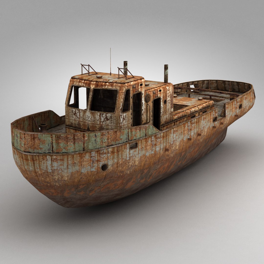 3d Model Rusty Boat