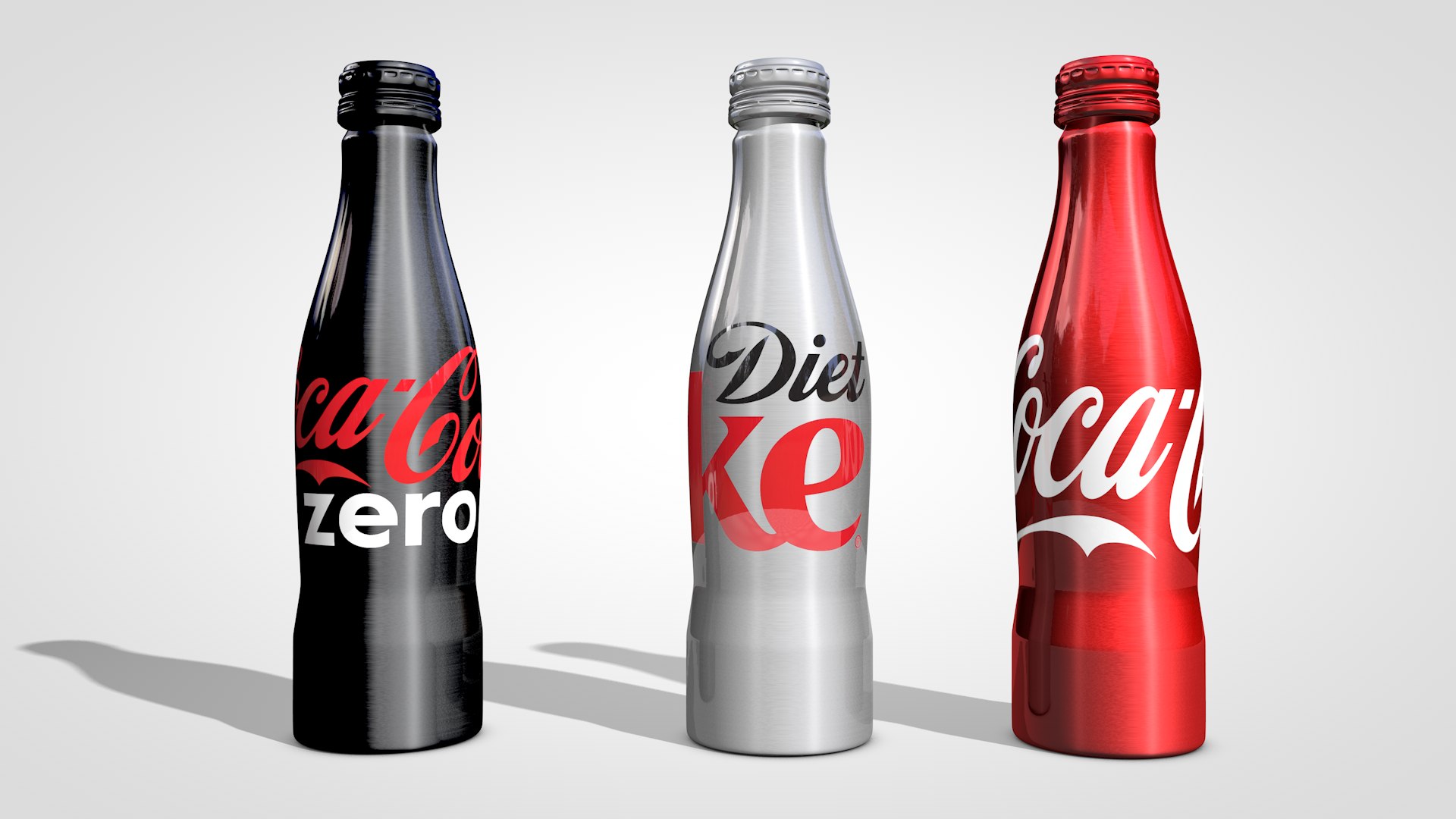 Aluminum Coke Bottles C4d