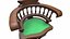 Ancienne chaise de bureau en bois Low-poly PBR