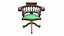 Ancienne chaise de bureau en bois Low-poly PBR