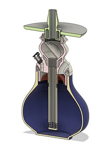 Functional Working Modular Hookah  Shisha  Cachimba  Narguile pipe - Plastic Fumes - 3D Printing 3D