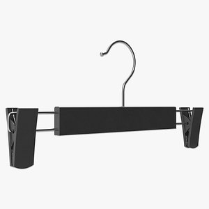 Hanger With Clips Rigged and Animated 3D model