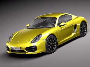 porsche cayman 2014 sport coupe 3d model