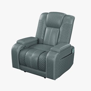 Single Seater Recliner Black 3D model