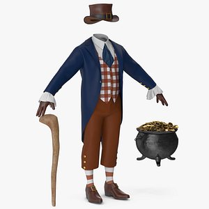 3D Leprechaun Costume 5 model