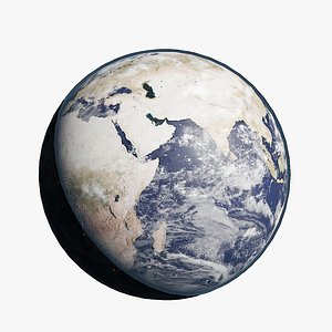 Realistic Earth with clouds and atmosphere