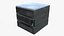 KI-Servermaschine – Supercomputer-3D-Modell (Low-Poly-Modell)
