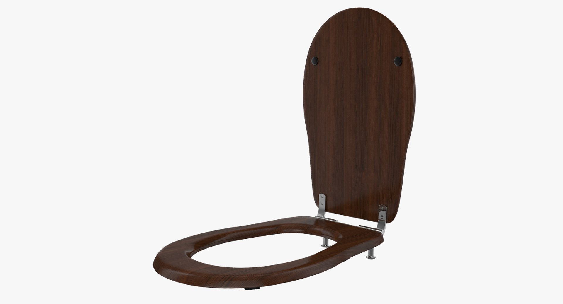 Old Style Wooden Toilet Seat 3D Model 3D model preview