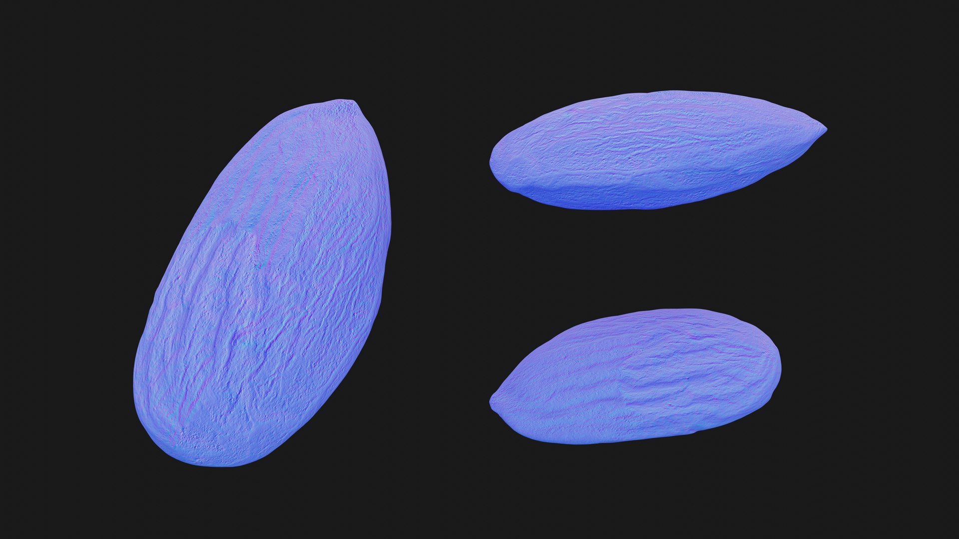Scanned almond nut 3D https://p.turbosquid.com/ts-thumb/4Y/0FmOd1/B2/view_150001/jpg/1744313223/1920x1080/fit_q87/7b4e9311a4b79e23fdb8735a5a8bbf3622115d0f/view_150001.jpg