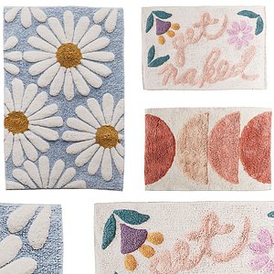 bath rugs pack 2 3D model