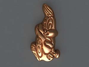 3D model bunny mold hand