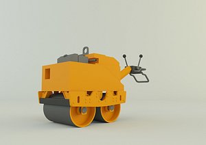 Double Roller asphalt construction machine 3D model