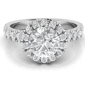 cluster halo ring gem 3D model