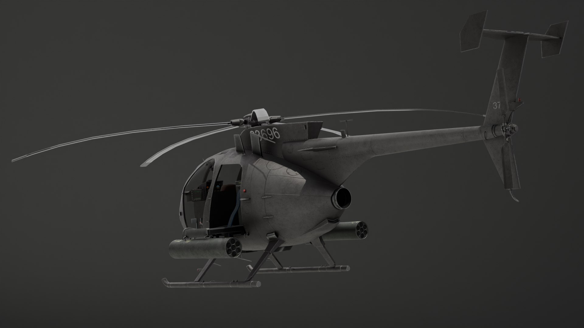MH-6 Model - TurboSquid 2240908